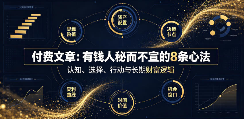 付费文章：有钱人秘而不宣的8条心法-吾爱云课堂