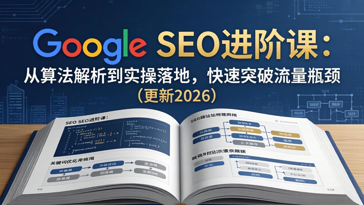 Google SEO进阶课：从算法解析到实操落地，快速突破流量瓶颈(更新2026-吾爱云课堂