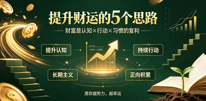 付费文章：提升财运的5个思路——财富是认知x行动x习惯的复利，愿你越努力，越幸运-吾爱云课堂