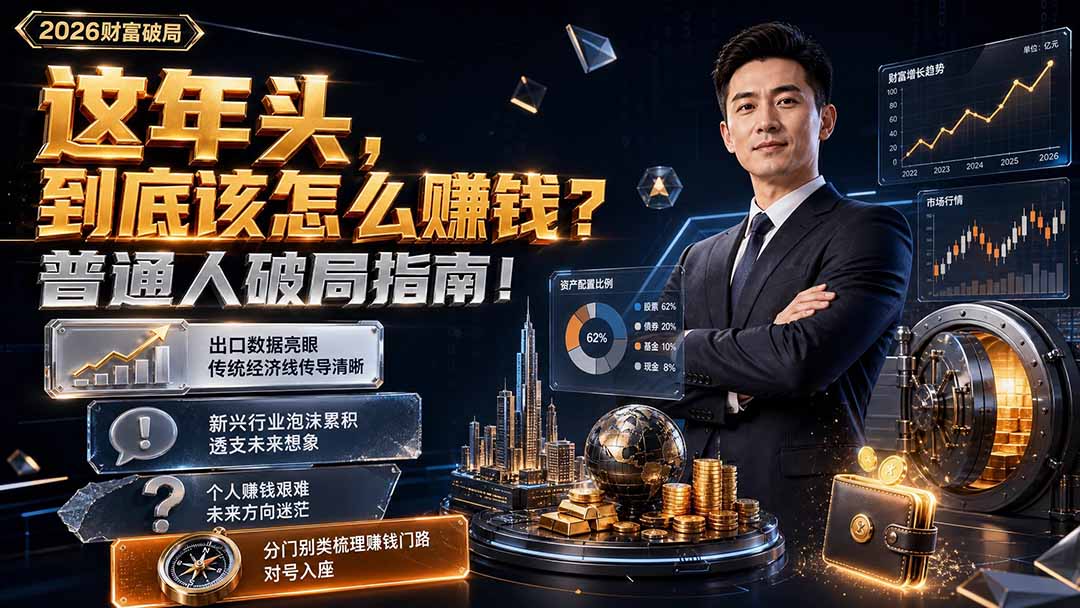 付费文章：这年头，到底该怎么赚钱？普通人破局指南！-吾爱云课堂