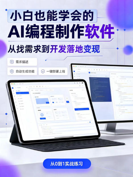 手把手教会你ai编程制作软件到变现全路径，零基础小白轻松上手，从找需求到开发落地变现【揭秘】-吾爱云课堂
