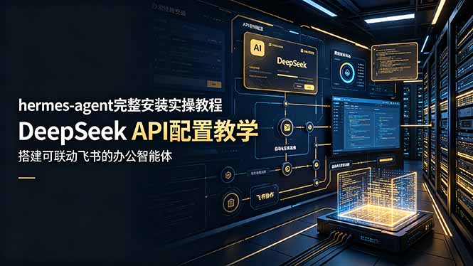 hermes-agent完整安装实操教程，DeepSeek API配置教学，搭建可联动飞书的办公智能体-吾爱云课堂