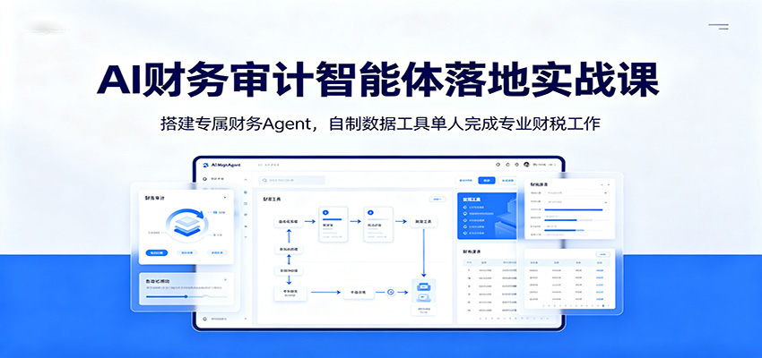 AI财务审计智能体落地实战课：搭建专属财务Agent，自制数据工具单人完成专业财税工作-吾爱云课堂