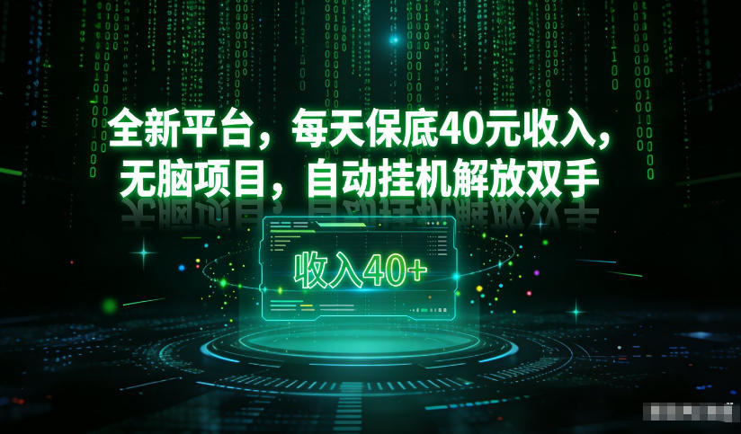 最新看广平台，每天保底30-4米，无脑项目，自动挂G解放双手【揭秘】-吾爱云课堂