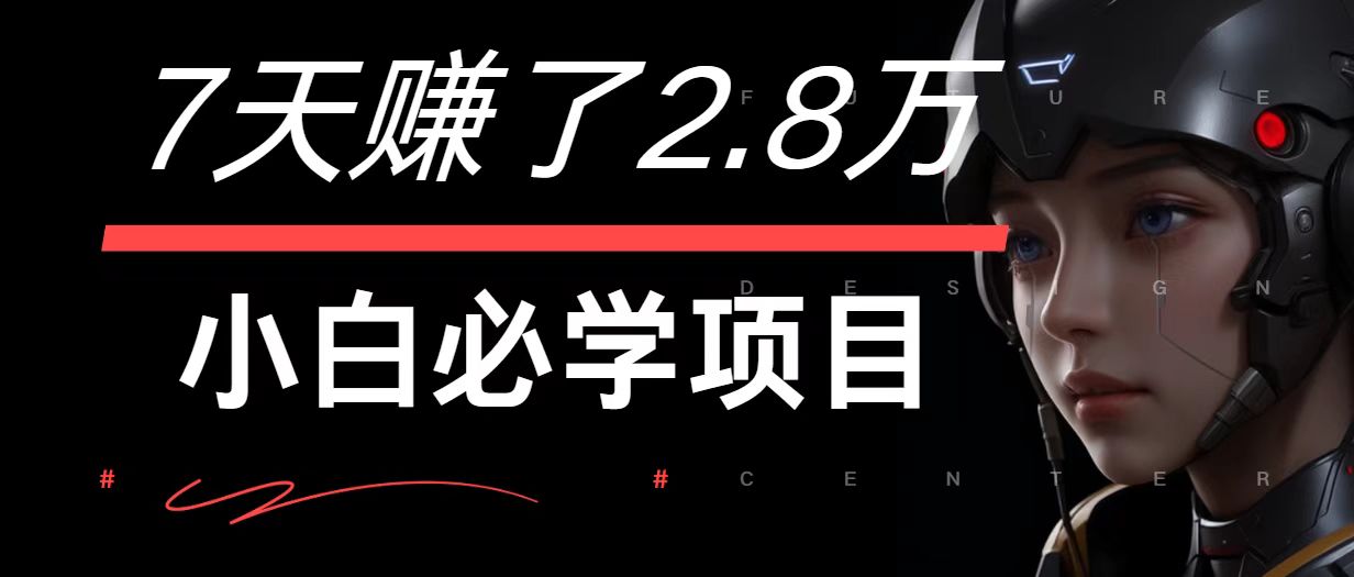 7天赚了2.8万!每单利润最少500+,轻松月入7万+小白有手就行-吾爱云课堂