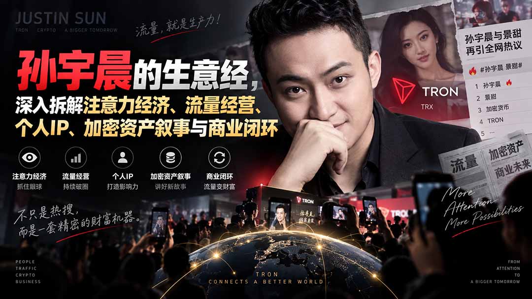 某星球精华文章——孙宇晨的生意经，深入拆解注意力经济、流量经营、个人IP、加密资产叙事与商业闭环-吾爱云课堂