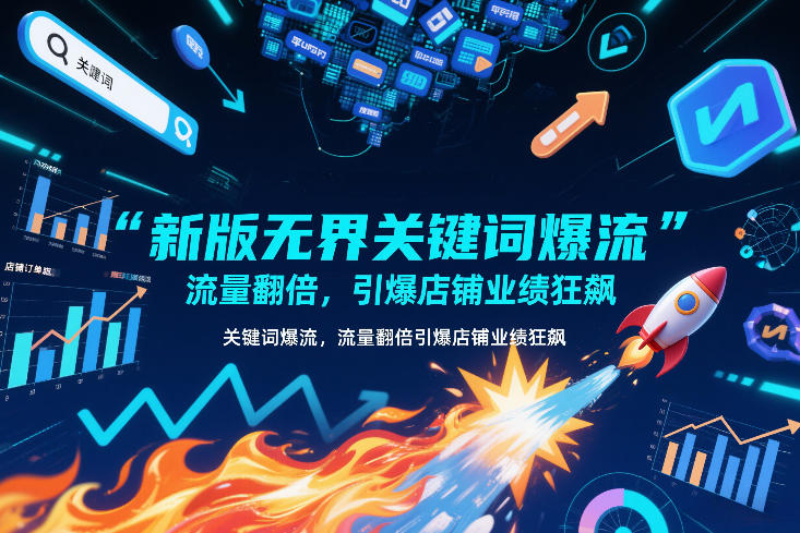 新版无界关键词爆流，流量翻倍，引爆店铺业绩狂飙-吾爱云课堂
