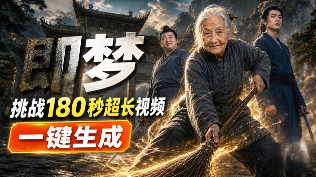 即梦挑战180秒超长视频！一键生成3分钟电影？完整制作流程详细分享！-吾爱云课堂