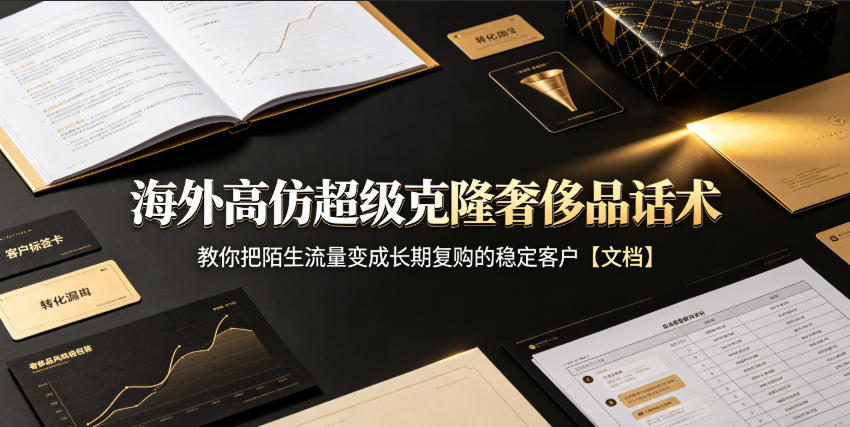 海外高仿超级克隆奢侈品话术，教你把陌生流量变成长期复购的稳定客户【文档】-吾爱云课堂