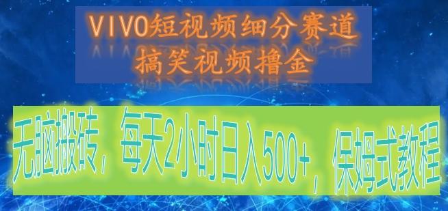 VIVO短视频细分赛道,搞笑视频撸金,无脑搬砖,每天2小时日入500+,保姆式教程-吾爱云课堂