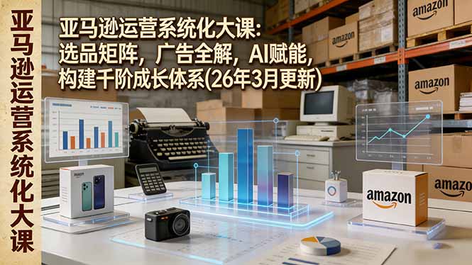 亚马逊运营系统化大课：选品矩阵，广告全解，AI赋能，构建千阶成长体系(26年3月更新-吾爱云课堂