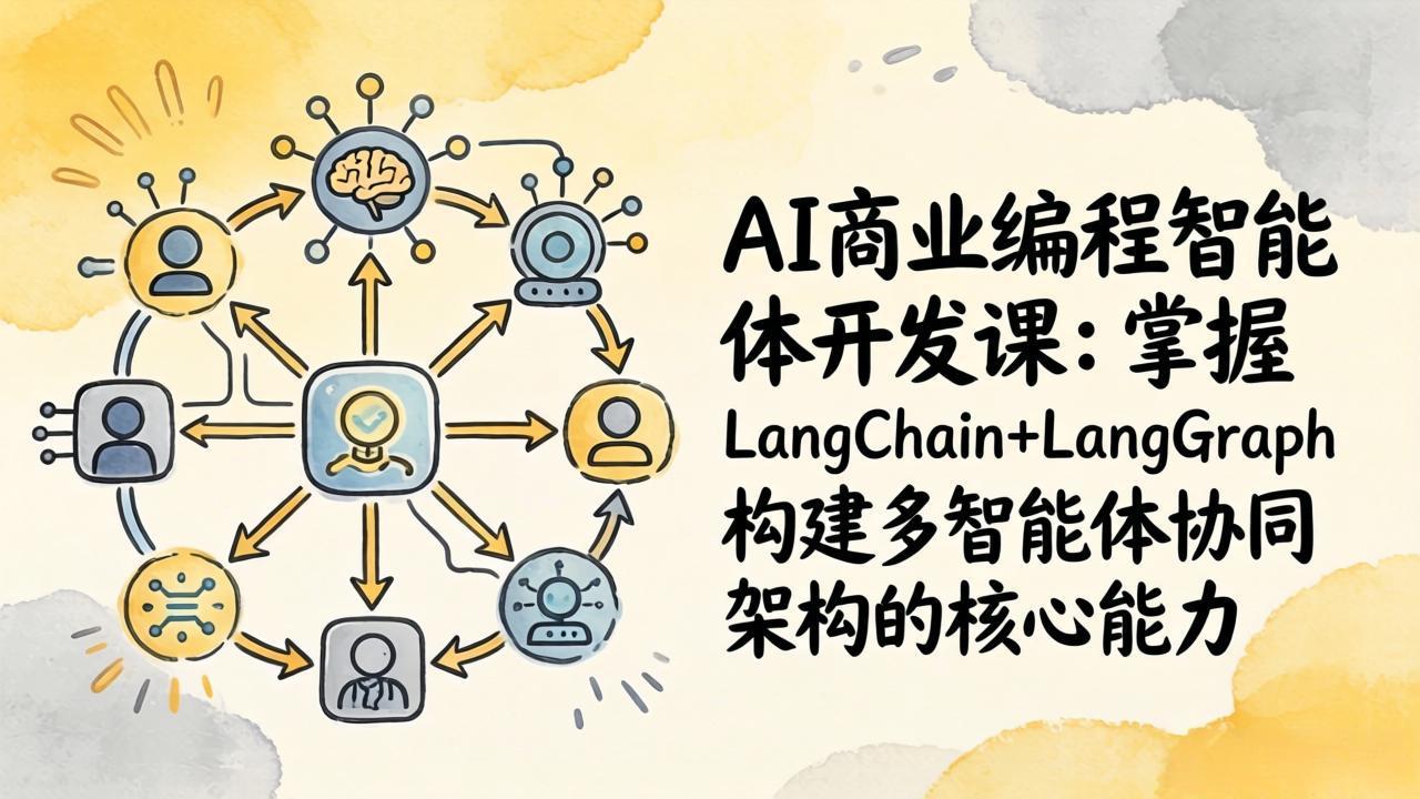 AI商业编程智能体开发课：掌握LangChain+LangGraph构建多智能体协同架构的核心能力-吾爱云课堂