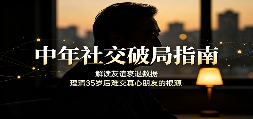 中年社交破局指南：解读友谊衰退数据，理清35岁后难交真心朋友的根源-吾爱云课堂