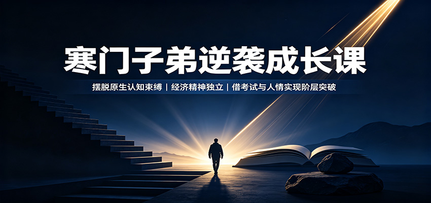 寒门子弟逆袭成长课：摆脱原生认知束缚，经济精神独立，借考试与人情实现阶层突破-吾爱云课堂