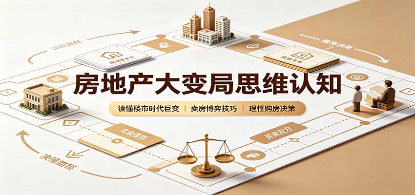 房地产大变局思维认知：读懂楼市时代巨变，卖房博弈技巧，理性购房决策-吾爱云课堂