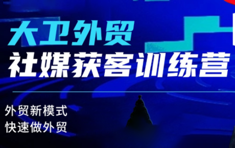 大卫老师·外贸社媒获客独家训练营(更新8月)-吾爱云课堂