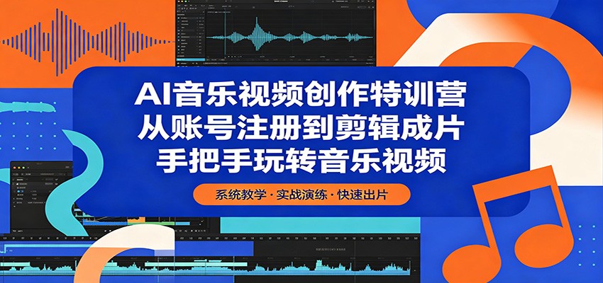 AI音乐视频创作特训营：从账号注册到剪辑成片，手把手玩转音乐视频-吾爱云课堂