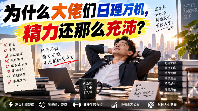 付费文章：为什么大佬们日理万机，精力还那么充沛？-吾爱云课堂