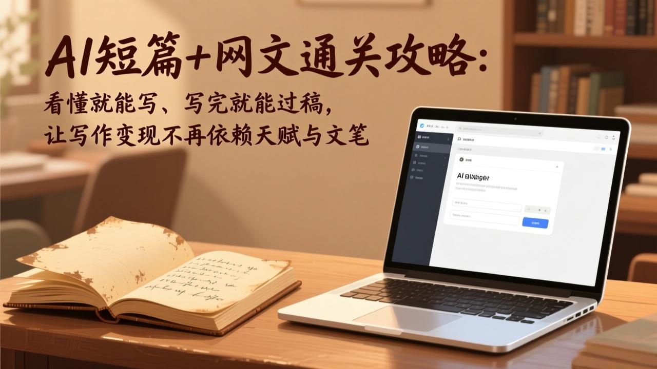 AI短篇+网文通关攻略-更新4月：看懂就能写、写完就能过稿，让写作变现不再依赖天赋与文笔-吾爱云课堂