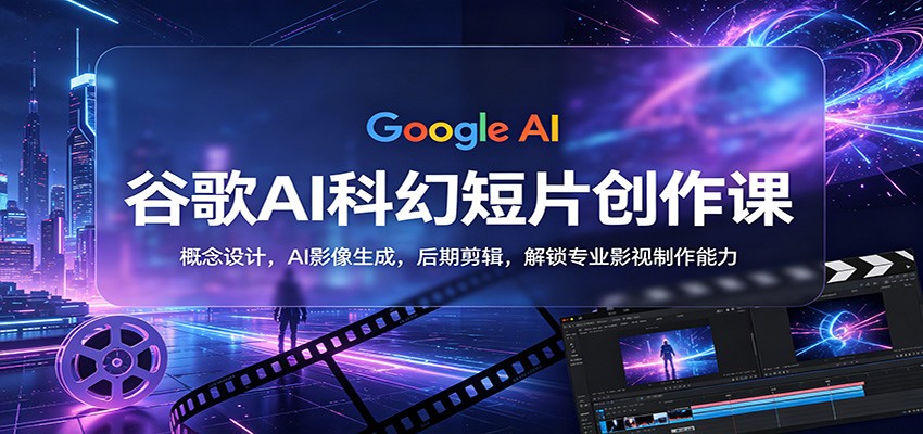 谷歌AI科幻短片创作课：概念设计，AI影像生成，后期剪辑，解锁专业影视制作能力-吾爱云课堂