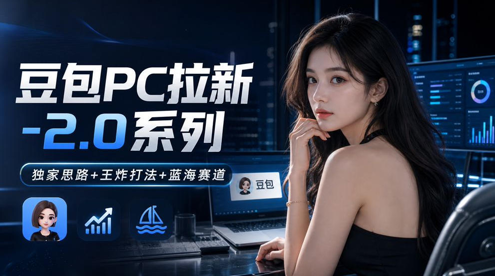 豆包PC拉新2.0系列-独家思路+王炸打法+蓝海赛道-吾爱云课堂
