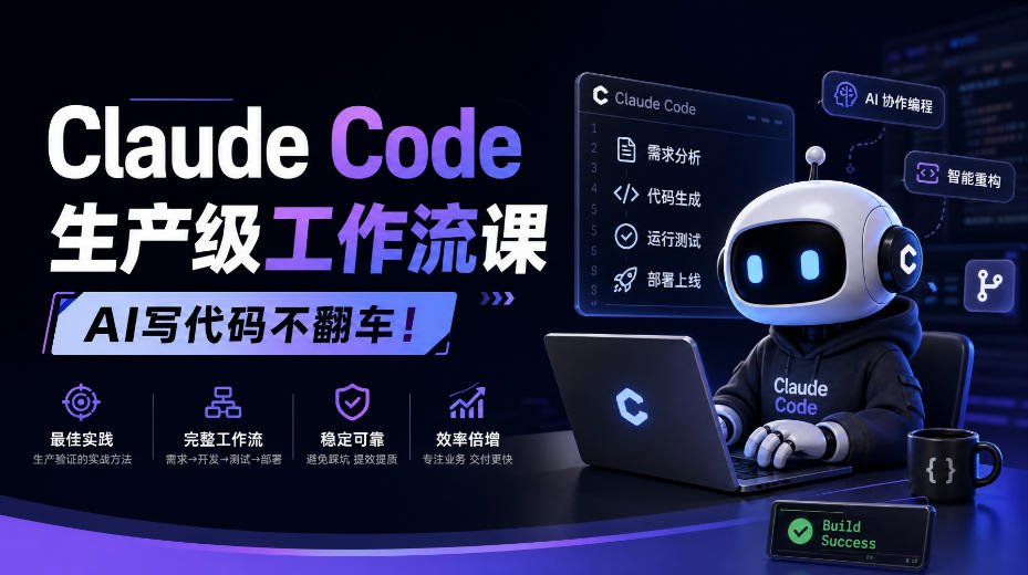Claude Code生产级工作流课，AI写代码不翻车！【原创双语字幕】-吾爱云课堂
