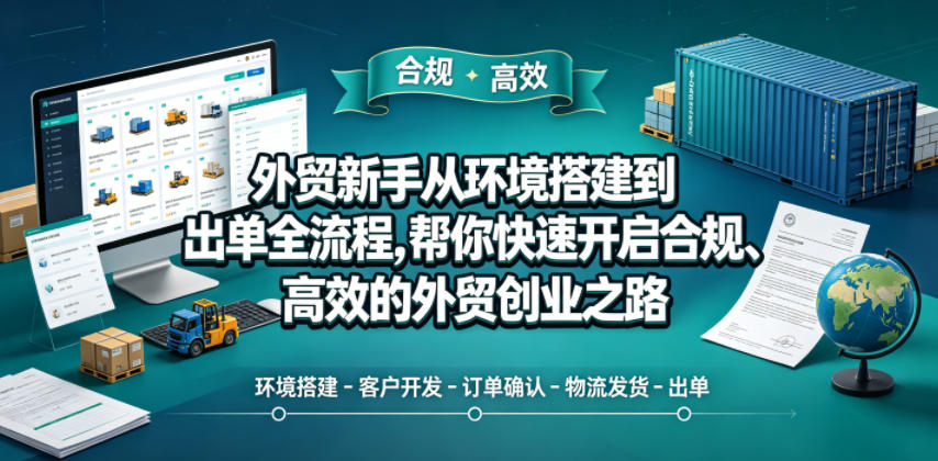 外贸新手从环境搭建到出单全流程，帮你快速开启合规、高效的外贸创业之路-吾爱云课堂
