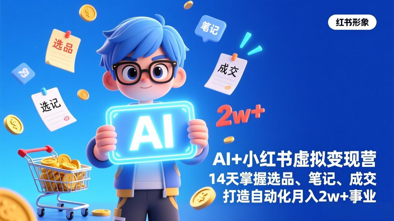 AI+小红书虚拟变现营(完结-吾爱云课堂
