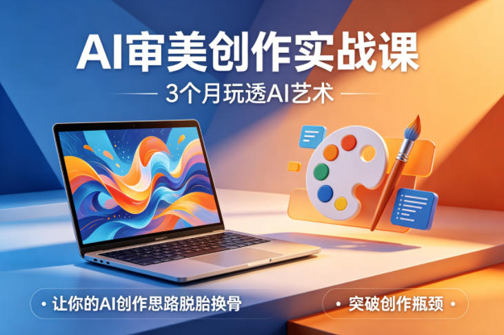 AI审美创作实战课，3个月玩透AI艺术，让你的AI创作思路脱胎换骨，突破创作瓶颈-吾爱云课堂