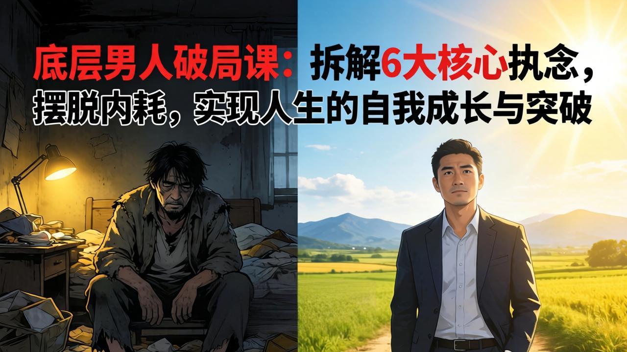 付费文章：底层男人破局课：拆解 6 大核心执念，摆脱内耗，实现人生的自我成长与突破-吾爱云课堂