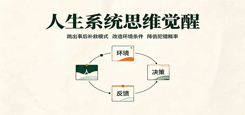 人生系统思维觉醒：跳出事后补救模式，改造环境条件，降低犯错概率-吾爱云课堂