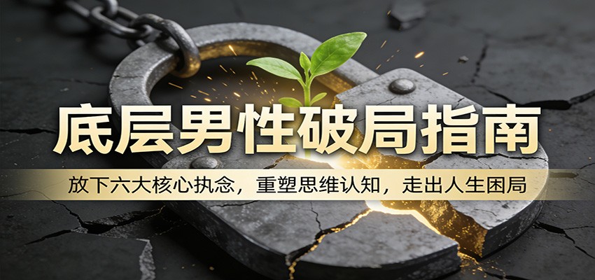 底层男性破局指南：放下六大核心执念，重塑思维认知，走出人生困局-吾爱云课堂