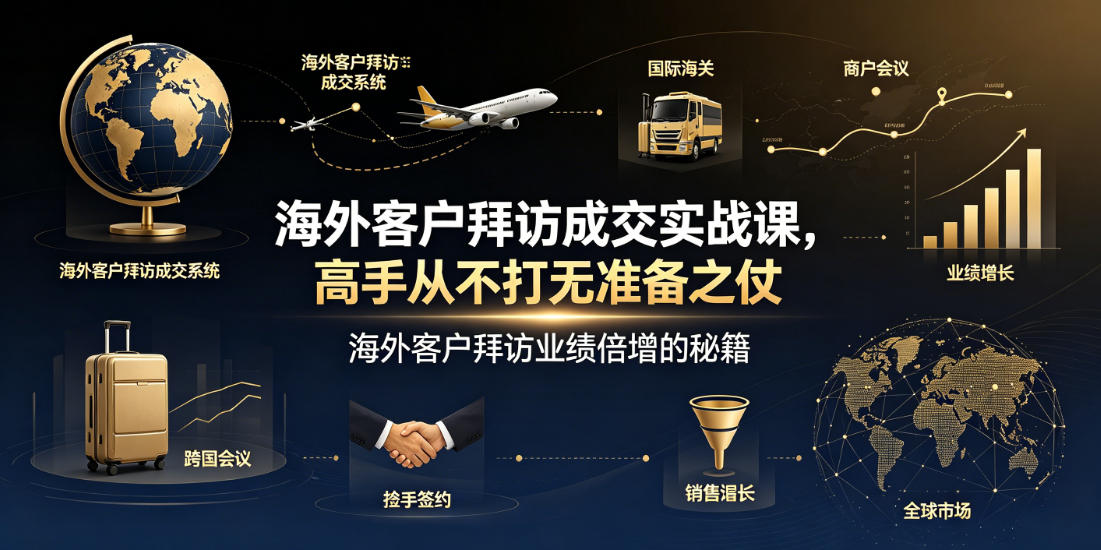海外客户拜访成交实战课，高手从不打无准备之仗，海外客户拜访业绩倍增的秘籍-吾爱云课堂
