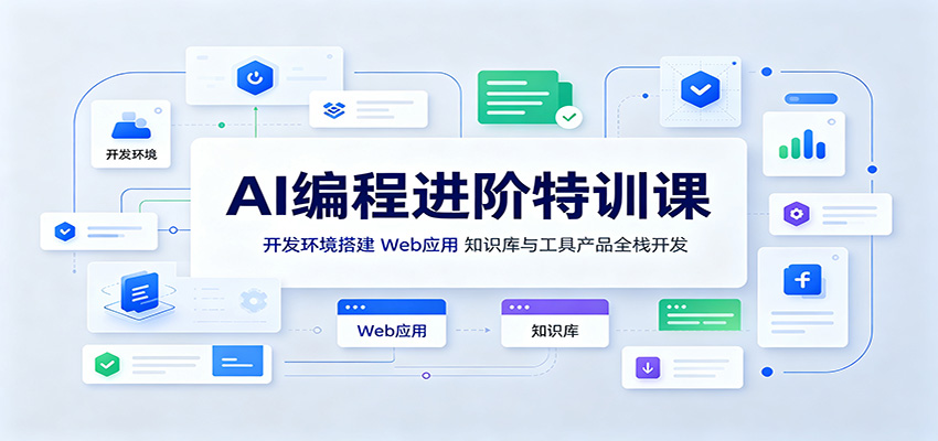 AI编程进阶特训课：开发环境搭建，Web应用、知识库与工具产品全栈开发-吾爱云课堂