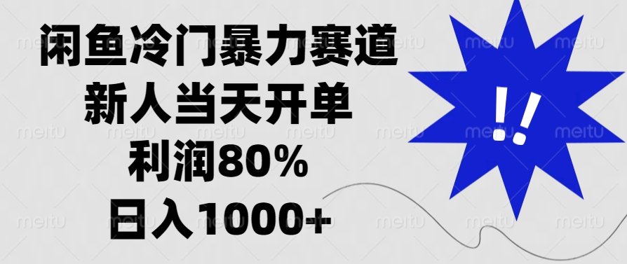 闲鱼冷门暴力赛道,新人当天开单,利润80%,日入1000+-吾爱云课堂