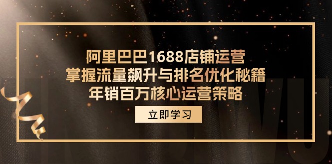 阿里巴巴1688店铺运营，掌握流量飙升与排名优化秘籍 年销百万核心运营策略-吾爱云课堂