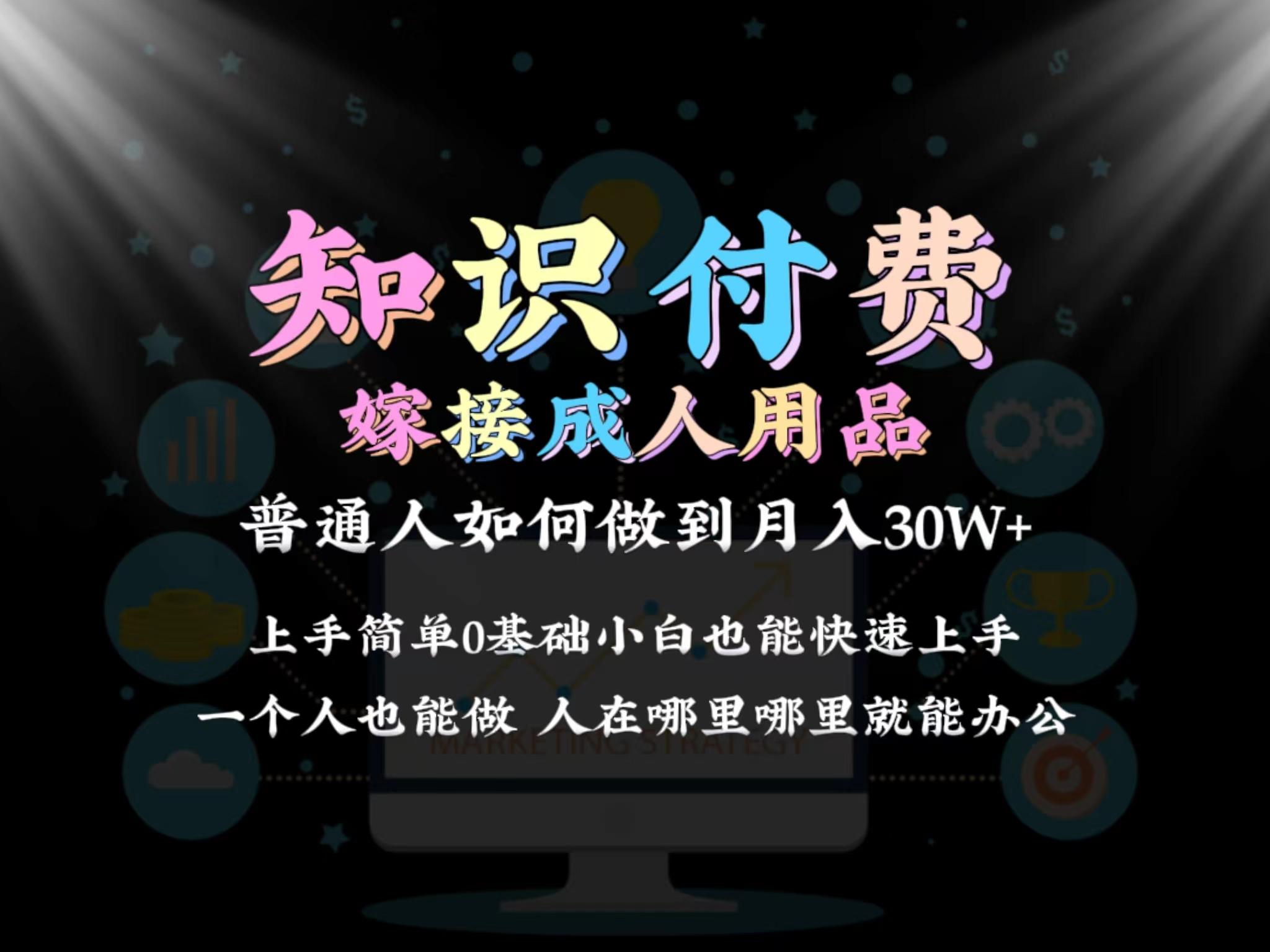 2024普通人做知识付费结合成人用品如何实现单月变现30w 保姆教学1.0-吾爱云课堂