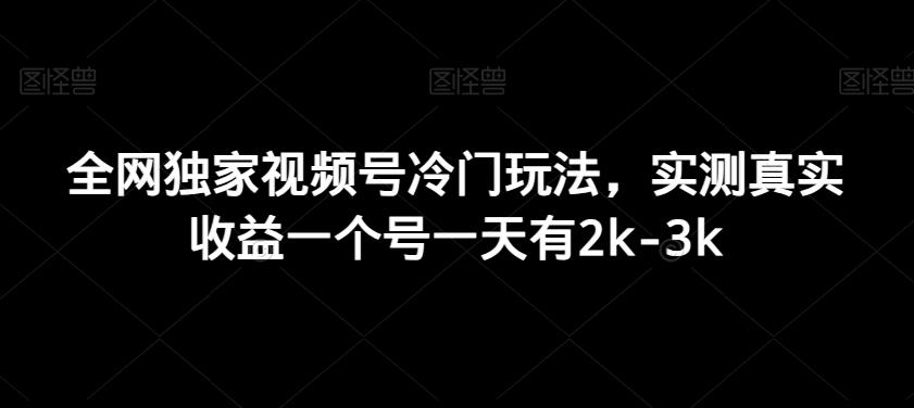 全网独家视频号冷门玩法,实测真实收益一个号一天有2k-3k-吾爱云课堂