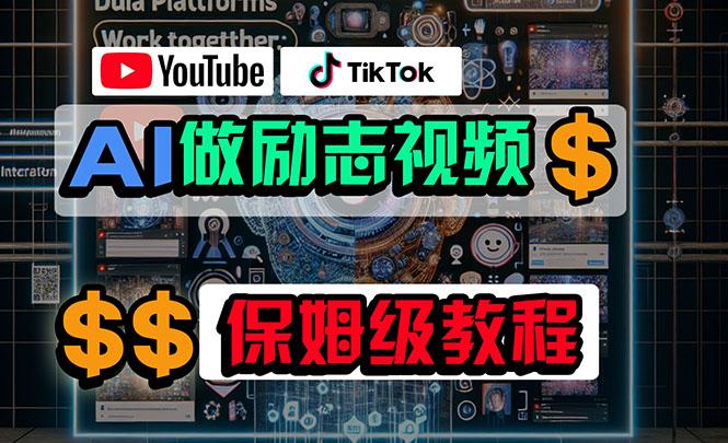 利用AI制作励志视频,在YouTube和TikTok赚钱,小白可做(附工具-吾爱云课堂