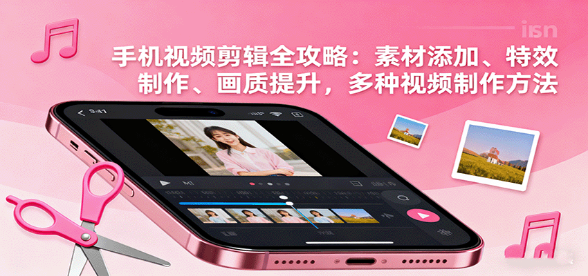 手机视频剪辑全攻略:素材添加、特效制作、画质提升,多种视频制作方法-吾爱云课堂