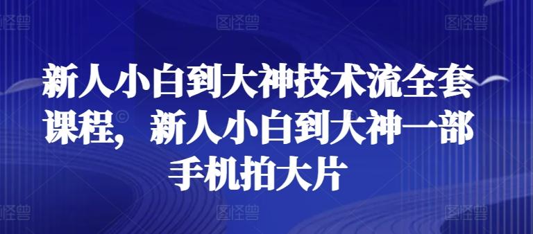 新人小白到大神技术流全套课程,新人小白到大神一部手机拍大片-吾爱云课堂