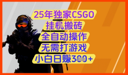 25年独家CSGO挂G搬砖,全自动操作,无需打游戏,小白日入3张+【揭秘】-吾爱云课堂