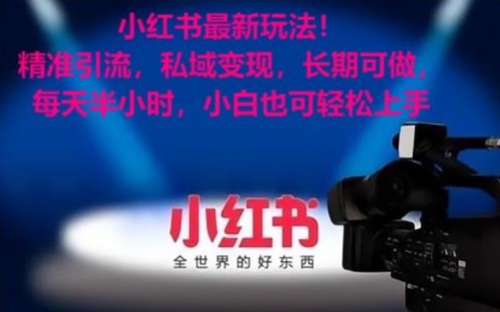小红书最新玩法！精准引流，私域变现，长期可做，每天半小时，小白也可轻松上手【揭秘】-吾爱云课堂