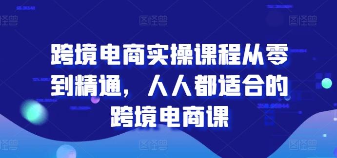 跨境电商实操课程从零到精通,人人都适合的跨境电商课-吾爱云课堂