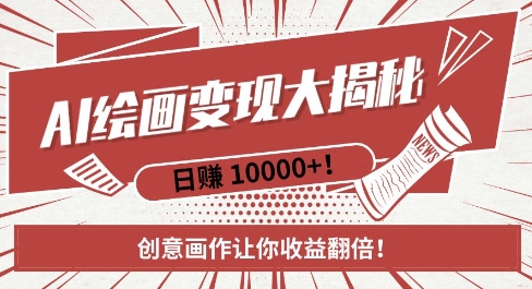 AI梦境绘画致富秘籍,复制粘贴,新手也能快速掌握,创意画作让你收益翻倍-吾爱云课堂