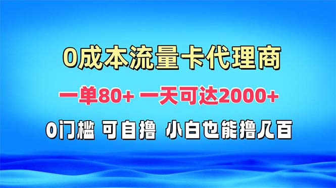 免费流量卡代理一单80+ 一天可达2000+-吾爱云课堂