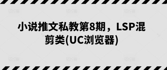 小说推文私教第8期,LSP混剪类(UC浏览器)-吾爱云课堂