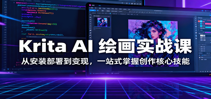 Krita AI 绘画实战课:从安装部署到变现,一站式掌握创作核心技能-吾爱云课堂