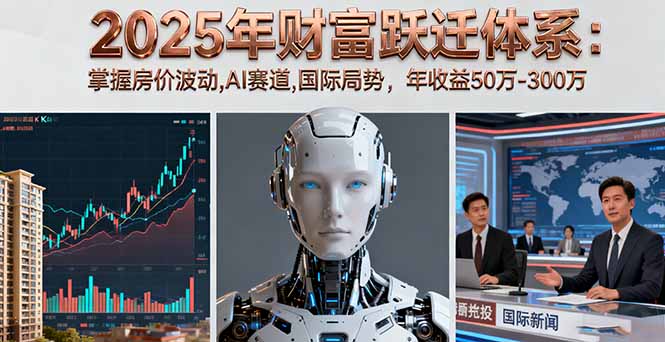2025年财富跃迁体系:掌握房价波动,AI赛道,国际局势,年收益50万-300万-吾爱云课堂