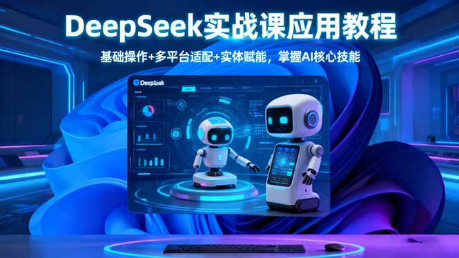DeepSeek实战课应用教程、基础操作+多平台适配+实体赋能,掌握AI核心技能-吾爱云课堂